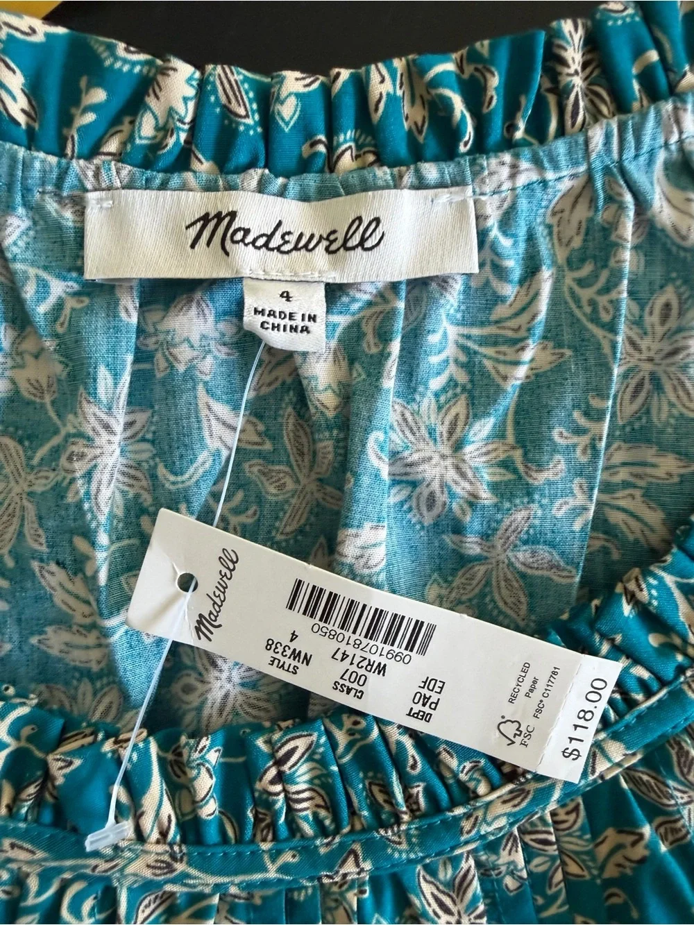 Madewell soft teal